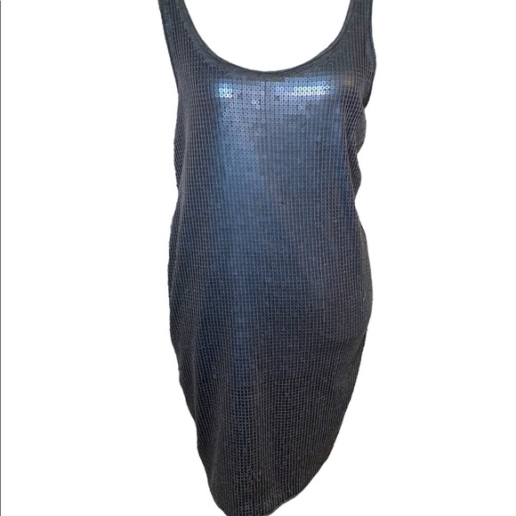 Vince Gray Sequin Mini Shift Dress Size XS - Picture 2 of 6